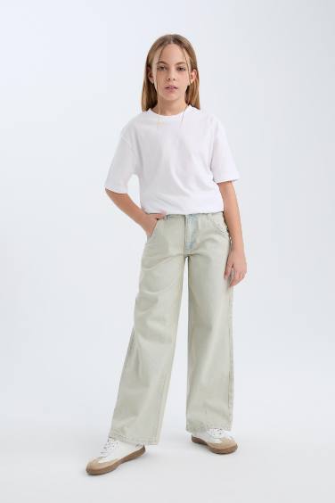 Қыздарға кең аяқ деним Шалбар