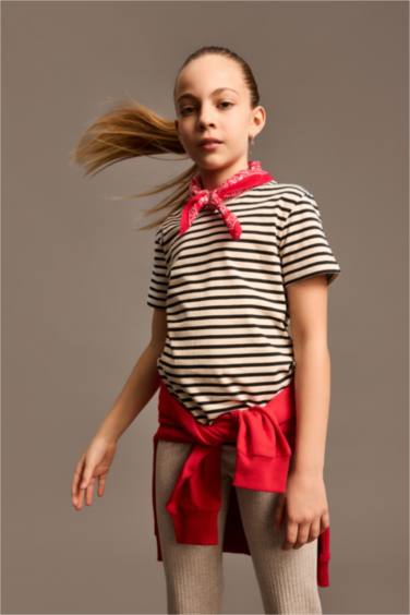 Girl Regular Fit Crew Neck Short Sleeve T-Shirt