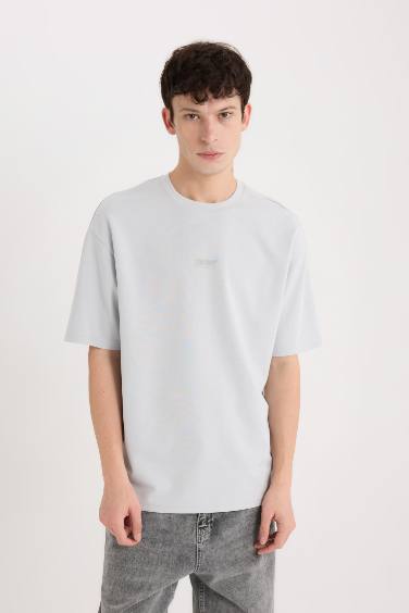 Boxy Fit Crew Neck Printed T-Shirt