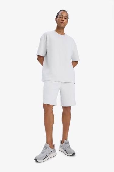 DeFactoFit оверсайз футболка с круглым вырезом и короткими рукавами