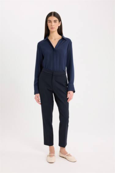 Regular Fit Basic Düz Uzun Kollu Gömlek