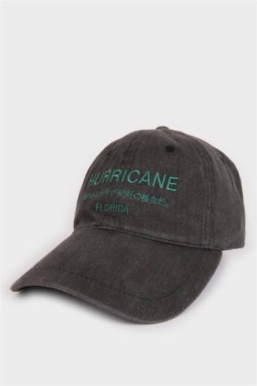 Man Label Printed Woven Baseball Cap