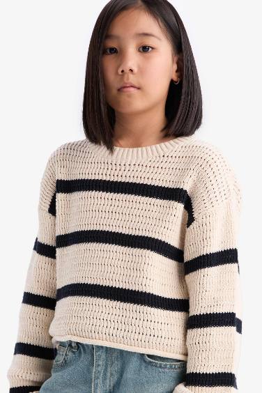 Girl Regular Fit Crew Neck Pullover