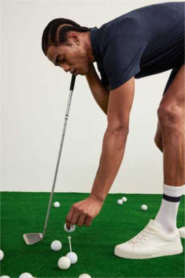 DeFactoFit Standard Fit Sports Polo T-Shirt