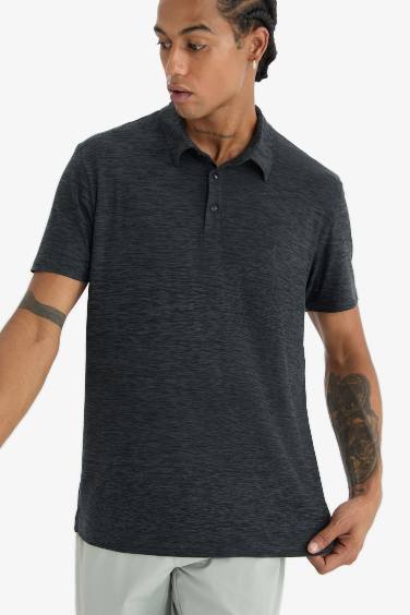 DeFactoFit Standard Fit Sports Polo T-Shirt