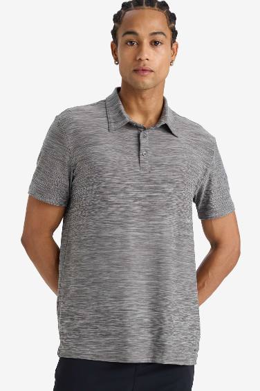 DeFactoFit Standard Fit Sports Polo T-Shirt