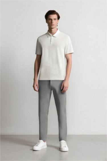 DeFactoFit Slim Fit Dar Kesim Standart Paça Esnek Multifonksiyonel Dokuma Sporcu Pantolon