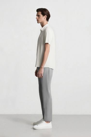 DeFactoFit Slim Fit Dar Kesim Standart Paça Esnek Multifonksiyonel Dokuma Sporcu Pantolon