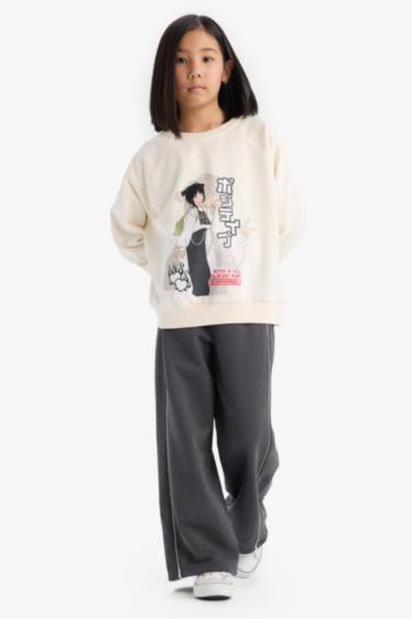 Pantalon de jogging large à taille élastique pour fille