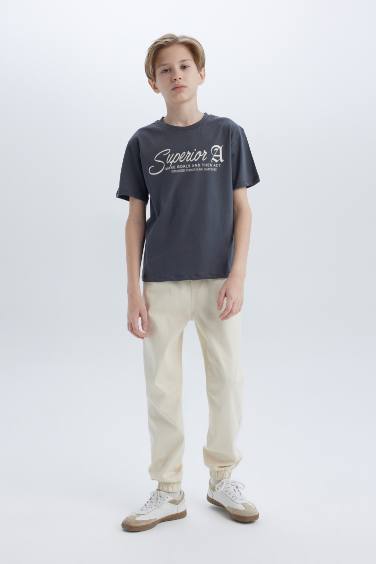 Boy Crew Neck Printed Short Sleeve T-Shirt