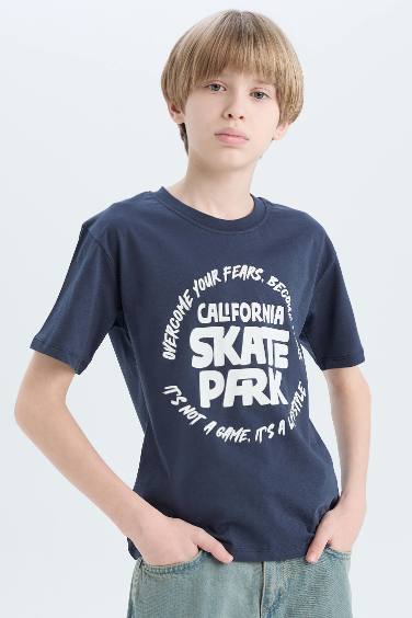 Boy Crew Neck Printed Short Sleeve T-Shirt