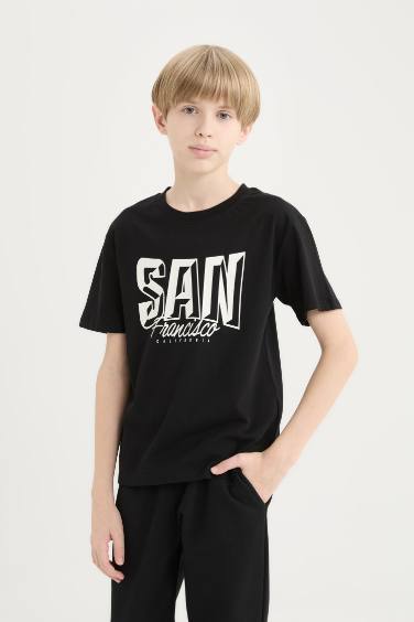 Boy Crew Neck Printed Short Sleeve T-Shirt