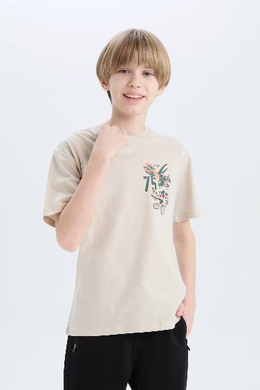 New Regular Fit Printed Short Sleeve T-Shirt