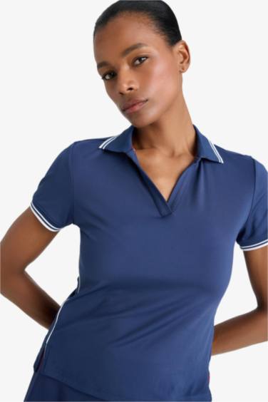 DeFactoFit Standard Fit Polo Neck Sports T-Shirt