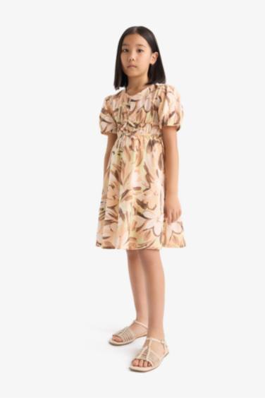 Short Sleeve Woven Dress