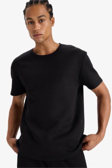 DeFactoFit Standard Fit Crew Neck Printed Sports T-Shirt