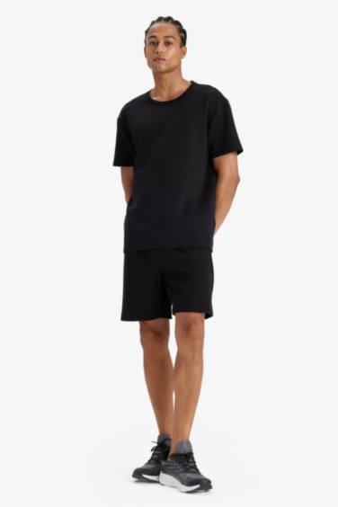 DeFactoFit Standard Fit Crew Neck Printed Sports T-Shirt