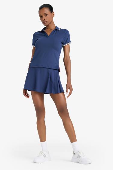 DeFactoFit Standart Fit Pileli İçi Taytlı Mini Tenis Eteği