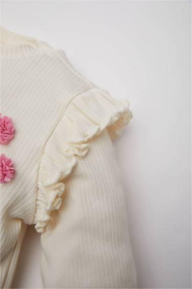 Baby Girl Regular Fit Crew Neck Floral T-Shirt