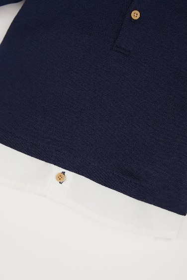 Baby Boy Shirt Collar Long Sleeve T-Shirt