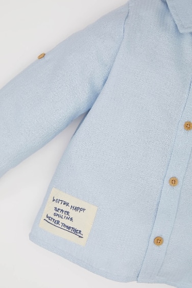 قميص كم طويل بيبي اولادي جاكار قصة عادية