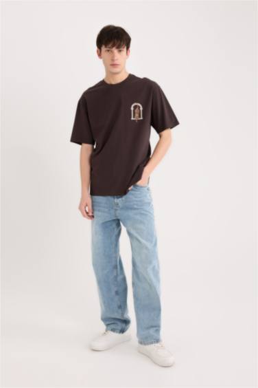 дөңгелек жаға үлкен Қысқа жеңді футболка