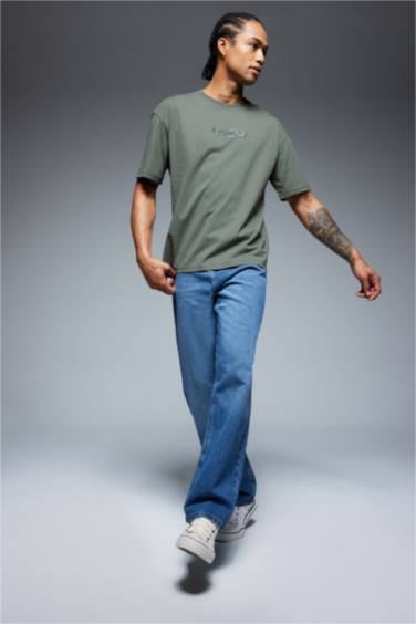 Oversize Fit Crew Neck Back Printed T-Shirt