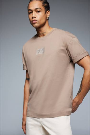 Oversiz Fit Crew Neck Back Printed T-Shirt