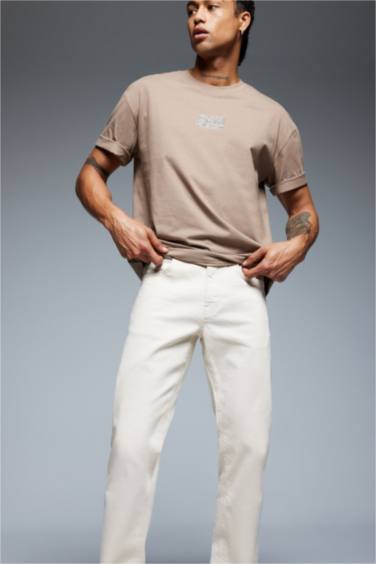 Oversiz Fit Crew Neck Back Printed T-Shirt