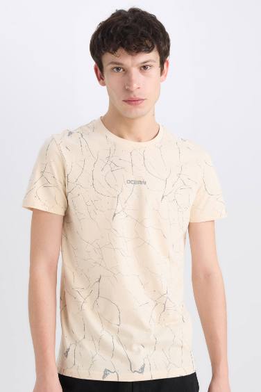 Slim Fit Crew Neck Printed T-Shirt