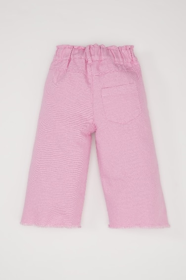 Baby Girl Wide Leg Gabardine Pants
