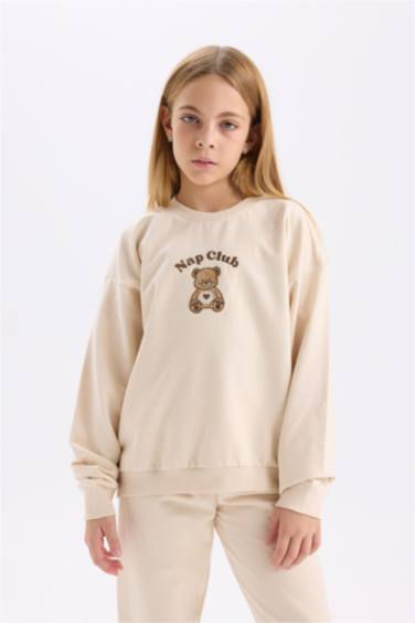 طقم بيجاما بناتي خفيف قصة عادية - قطعتين