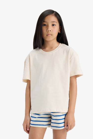 Girl Relax Fit Crew Neck 2 Piece T-Shirt
