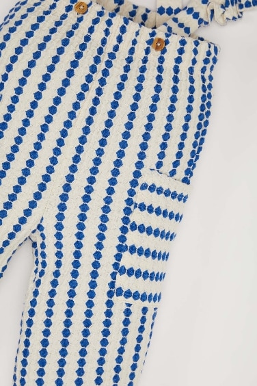 Salopette à motif avec poches pour bébé fille