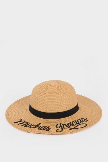 طاقية خوص حريمي بطبعة