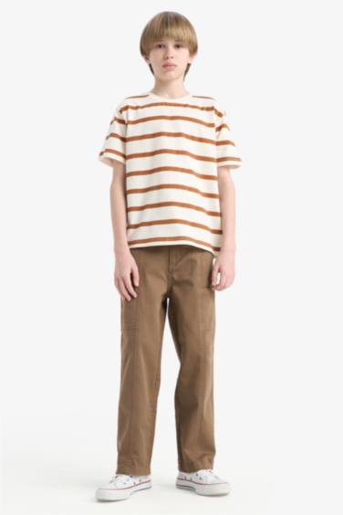 Ұлдарға дөңгелек жаға қысқа жеңді Қысқа жеңді футболка