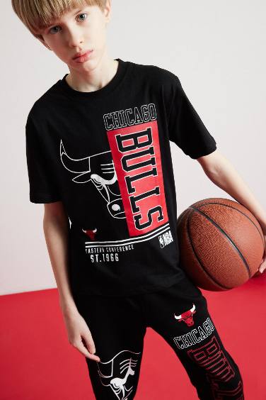 Ұлдарға NBA Chicago Bulls қысқа жеңді Қысқа жеңді футболка