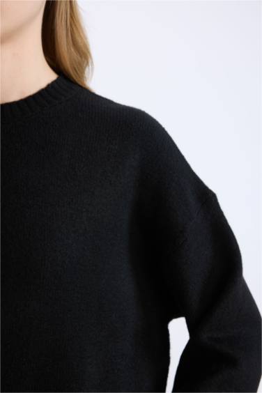 Oversize Fit Crew Neck Knitwear Pullover