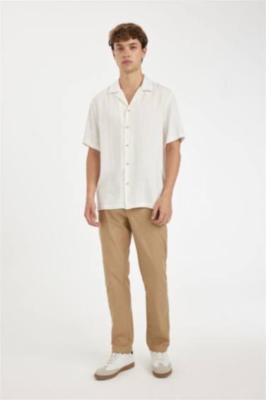 Regular Fit Resort Collar Short Sleeve Shirt