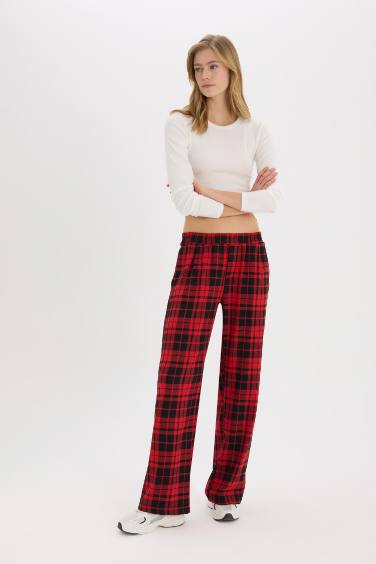 Coool прямой крой в клетку с эластичной талией и карманами