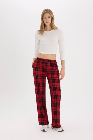 Coool прямой крой в клетку с эластичной талией и карманами