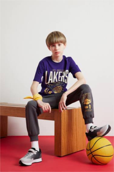 Erkek Çocuk NBA Los Angeles Lakers Beli Lastikli Cepli Eşofman Altı