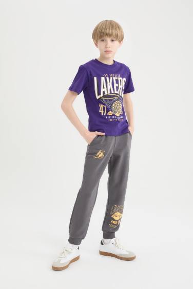 Erkek Çocuk NBA Los Angeles Lakers Beli Lastikli Cepli Eşofman Altı
