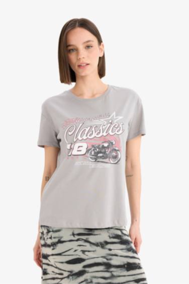 تيشيرت نص ردن قصة عادية بياخة مستديرة