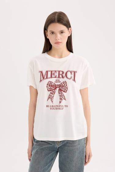 T-shirt imprimé à col rond Coupe régulière