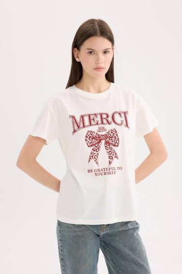 T-shirt imprimé à col rond Coupe régulière