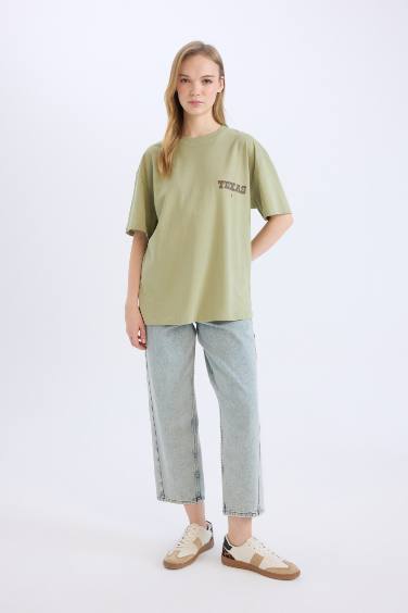 Oversize Fit Crew Neck Short Sleeve T-Shirt