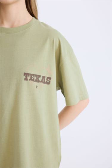 Oversize Fit Crew Neck Short Sleeve T-Shirt