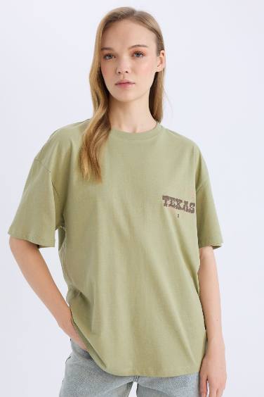 Oversize Fit Crew Neck Short Sleeve T-Shirt