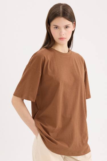 Oversize Fit Crew Neck Short Sleeve T-Shirt